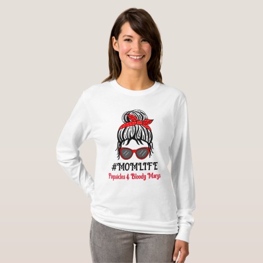 Moeder leven | ijsjes en bloedige Maria's T-shirt (Voorkant volledig)