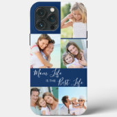 Moeder Leven is het Beste Leven 5 Foto Collage Bla Case-Mate iPhone Case (Achterkant)