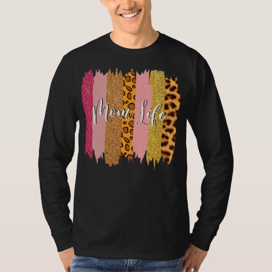 Moeder Leven Leopard Moederdag T-shirt (Voorkant)