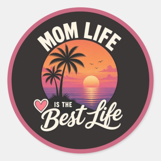 Moeder Leven Ronde Sticker (Voorkant)