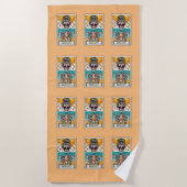 Moeder leven skelet tarot Kaart strandlaken (Voorkant)