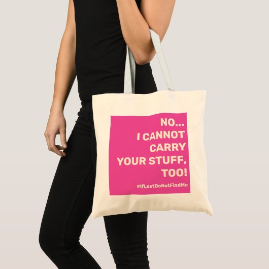 Moeder Leven Slogan op Hot Pink Tote Bag (Voorkant (product))