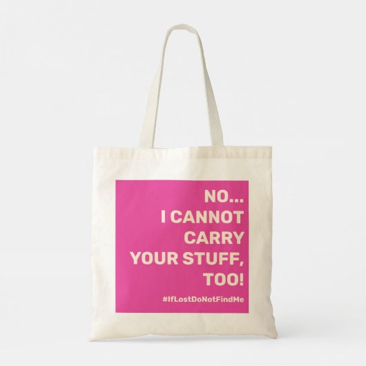 Moeder Leven Slogan op Hot Pink Tote Bag (Achterkant)
