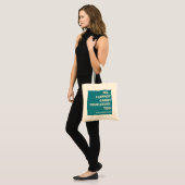 Moeder Leven Slogan op Turquoise Tote Bag (Voorkant (model))