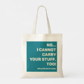 Moeder Leven Slogan op Turquoise Tote Bag (Achterkant)