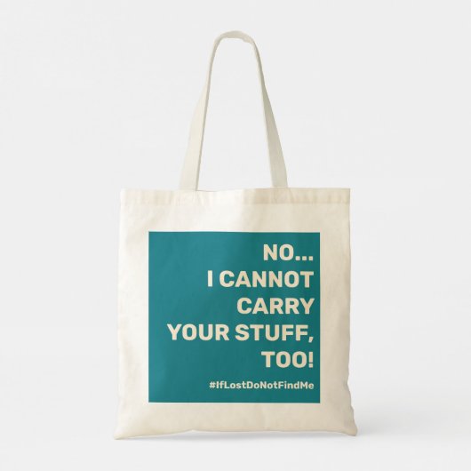 Moeder Leven Slogan op Turquoise Tote Bag (Achterkant)