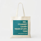 Moeder Leven Slogan op Turquoise Tote Bag (Voorkant)