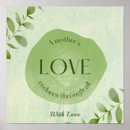 Moeder-liefde citaat pastel poster