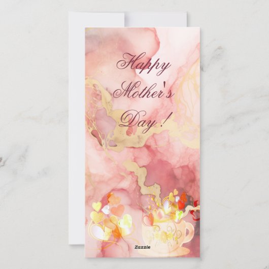 Moeder Liefde Hart Bloemen Motief Moederdag Quote Feestdagenkaart (Achterkant)