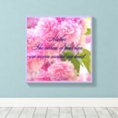 Moeder Liefde Uitgerekte Canvas Print (Insitu (Houten vloer))