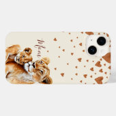Moeder Lion en haar baby moederdag Case-Mate iPhone Case (Achterkant (horizontaal))