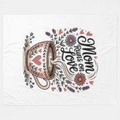 Moeder loopt op liefde fleece deken (Voorkant (Horizontaal))