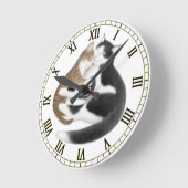 Moeder Love Cats Wall Clock Ronde Klok (Hoek)