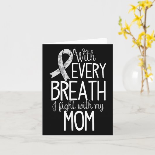 Moeder Lung Cancer Awareness T Shirt Vrouwen Manne Kaart (Gele Bloem)