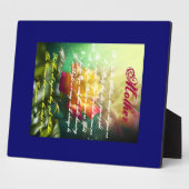 Moeder M is voor Million wat ze me Plaque gaf. Fotoplaat (Zijkant)