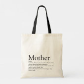Moeder Ma definitie citaat Zwart en Wit Tote Bag (Achterkant)