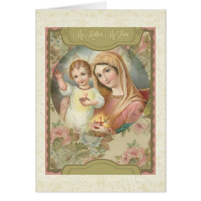 Moeder Maagd Maria met Child Jesus-kaart (Voorkant)