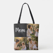 Moeder maakte drie fotoherinneringscollage tote bag (Achterkant)