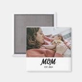 Moeder maakte geschenkmagneet met foto magneet (Voorkant / Achterkant)
