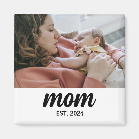 Moeder maakte geschenkmagneet met foto magneet (Voorkant)