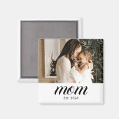 Moeder maakte geschenkmagneet met foto magneet (Voorkant / Achterkant)