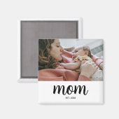 Moeder maakte geschenkmagneet met foto magneet (Voorkant / Achterkant)