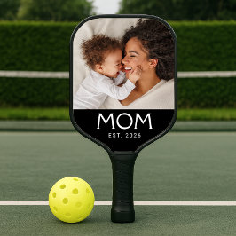 Moeder maakte leuke typografie foto pickleball paddle