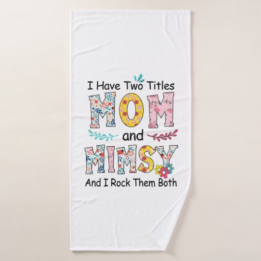 Moeder Mam en Mimsy Floral Birthday Badhanddoek (Badhanddoek)