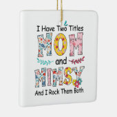 Moeder Mam en Mimsy Floral Birthday Keramisch Ornament (Rechts)