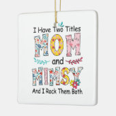 Moeder Mam en Mimsy Floral Birthday Keramisch Ornament (Links)