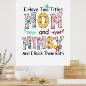 Moeder Mam en Mimsy Floral Birthday Poster (Keuken)