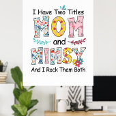 Moeder Mam en Mimsy Floral Birthday Poster (Thuiskantoor)
