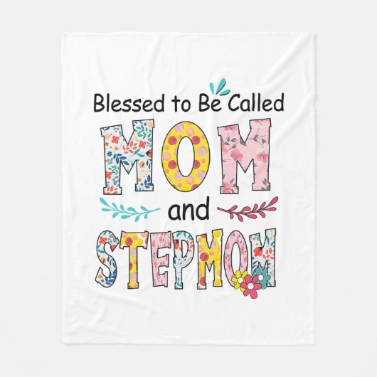 Moeder Mam en Stepmama Birthday Fleece Deken (Voorkant)