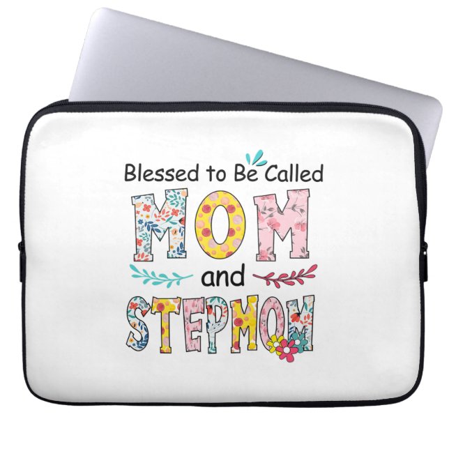 Moeder Mam en Stepmama Birthday Laptop Sleeve (Voorkant)