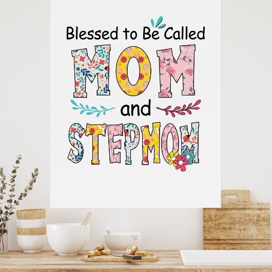 Moeder Mam en Stepmama Birthday Poster (Keuken)