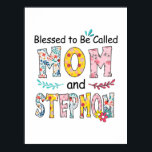 Moeder Mam en Stepmama Birthday Poster<br><div class="desc">Moeder Mam en Stepmama Birthday</div>