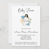 *~* Moeder Mam Holding Baby Floral Baby shower Kaart (Achterkant)