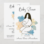 *~* Moeder Mam Holding Baby Floral Baby shower Kaart (Voorkant / Achterkant)