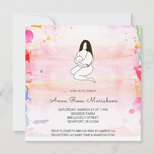 *~* Moeder Mam Holding Baby Kaart (Achterkant)