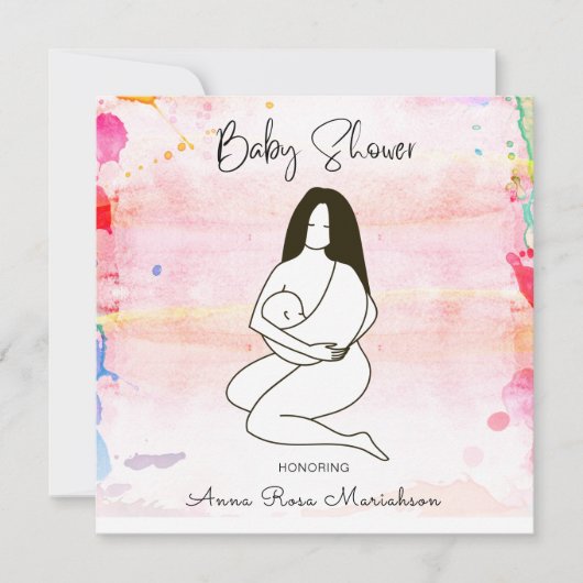 *~* Moeder Mam Holding Baby Kaart (Voorkant)