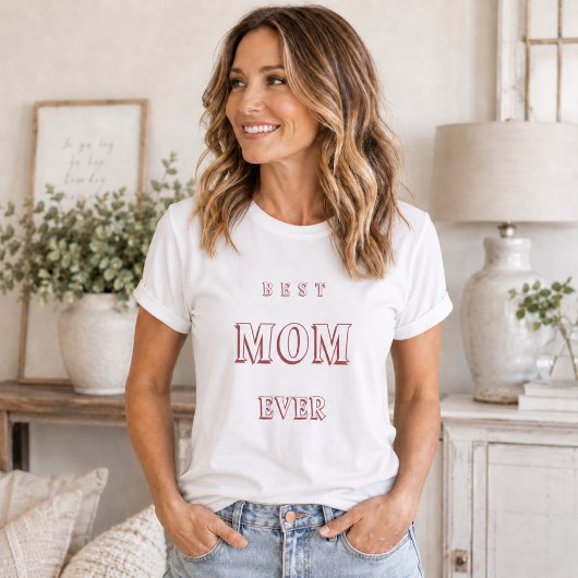 Moeder mama best ooit roze Tri-Blend shirt