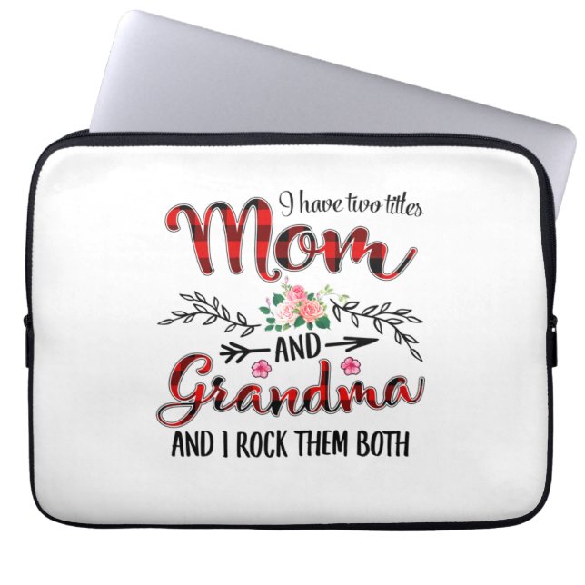 Moeder mama en oma Birthday Laptop Sleeve (Voorkant)
