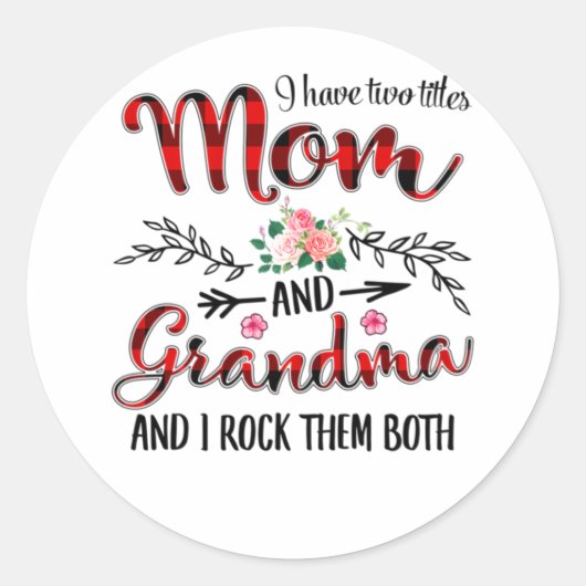 Moeder mama en oma Birthday Ronde Sticker (Voorkant)