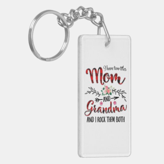 Moeder mama en oma Birthday Sleutelhanger (Voorkant Links)