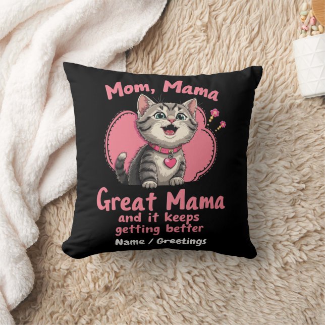 Moeder, mama, geweldige mama wordt beter Aanpasbaa Kussen (Deken)