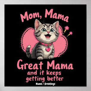 Moeder, mama, geweldige mama wordt beter Aanpasbaa Poster