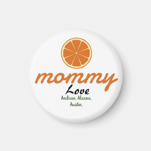 moeder mama kind namen personaliseren aangepast magneet (Voorkant)