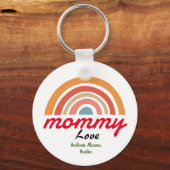 moeder mama kind namen personaliseren aangepast sleutelhanger (Achterkant)