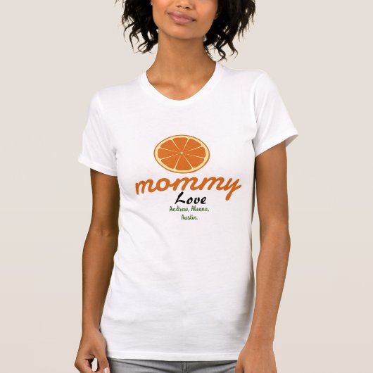 moeder mama kind namen personaliseren aangepast t-shirt (Voorkant)