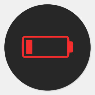 Moeder Mama Lage Batterij Energie Familie Moederda Ronde Sticker